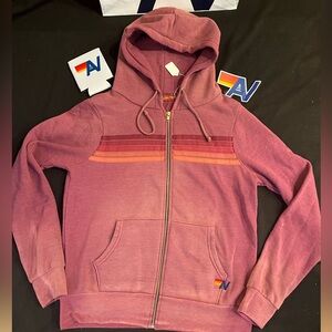 NWT Aviator Nation FADED Berry  Hoodie size Medium